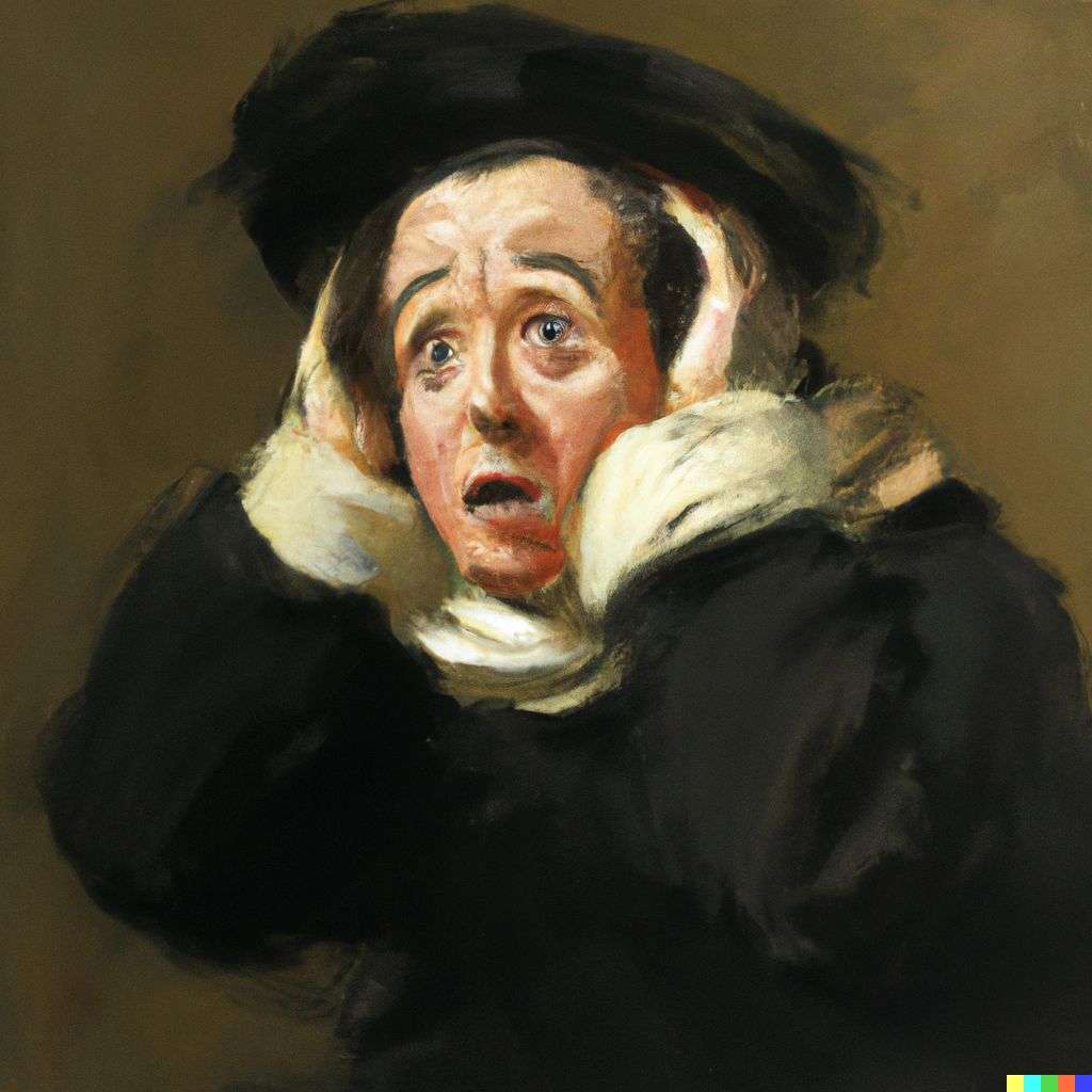 a representation of anxiety, painting by Diego Velazquez